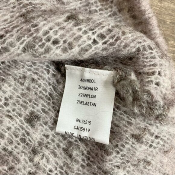 Anthropologie One Grey Day Sweater Mohair Wool Turtleneck Lightweight Size S - Picture 13 of 16